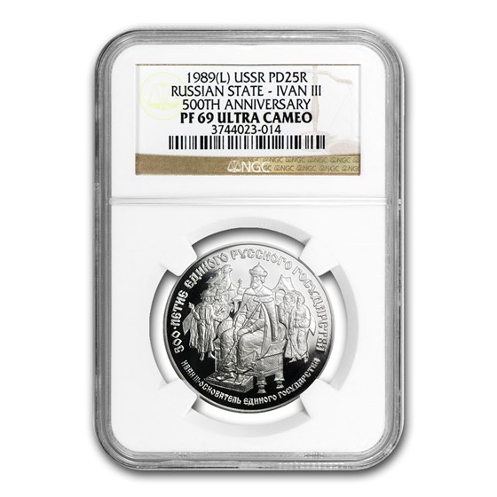 1989 Russia 1 oz Palladium 500th Anniversary PF-69 NGC 1989 Russia 1 oz Palladium 500th Anniversary PF-69 NGC